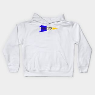 Rochester Flag Pennant Kids Hoodie